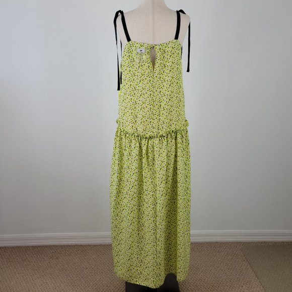 TOPSHOP dropped waist midi dress Sz 6 - Picture 3 of 10